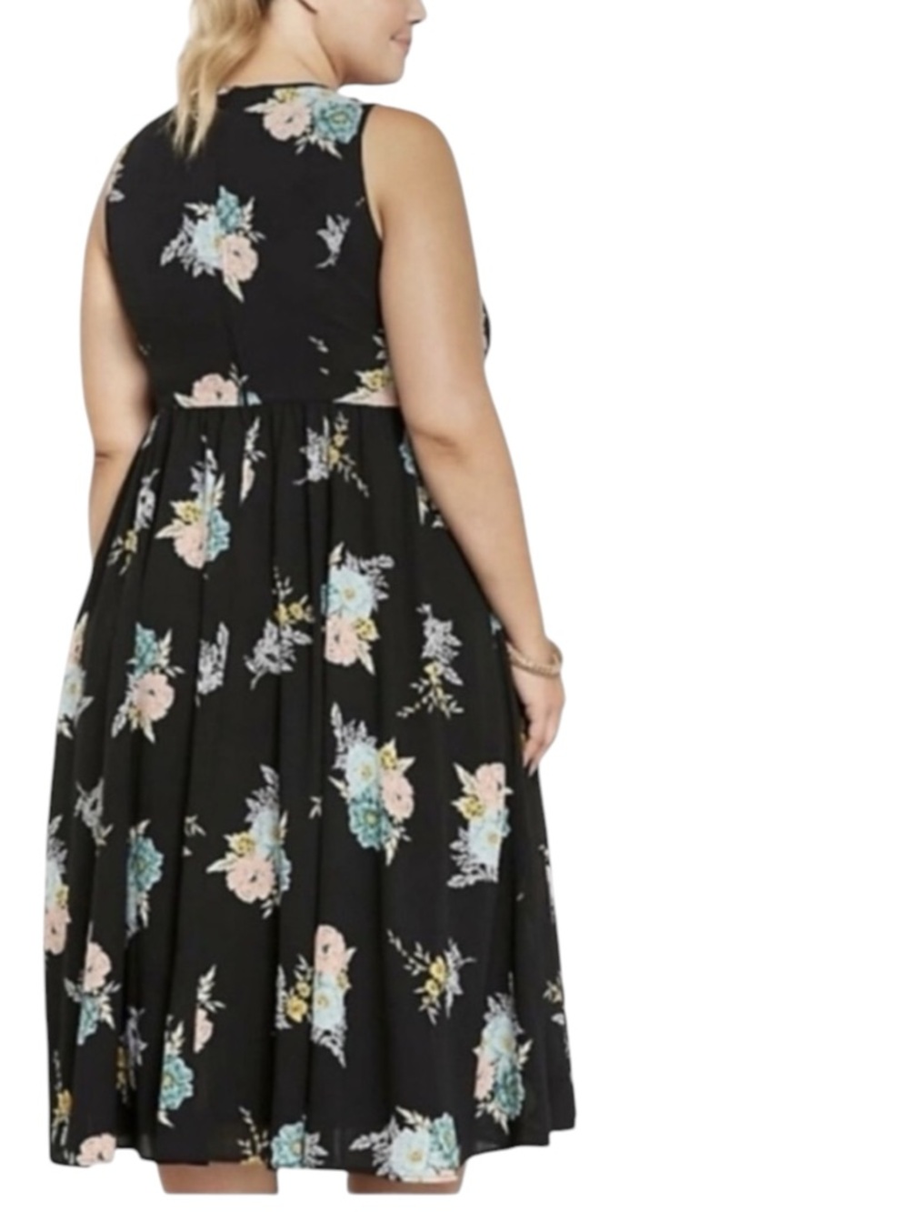 TORRID Floral Print Georgette Midi Dress Size 10 - Picture 2 of 16